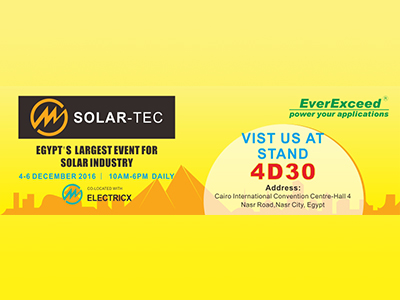 Welcome to Visit EverExceed at Electricx & Solar-Tec 2016