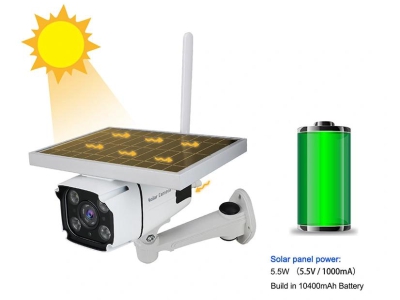Caméra de Sécurité Extérieure sans Fil à Énergie Solaire 1080P avec Alerte  Audio et Lumineuse, Vision Nocturne Couleur et Batterie Intégrée 14400mAh -  K&F Concept