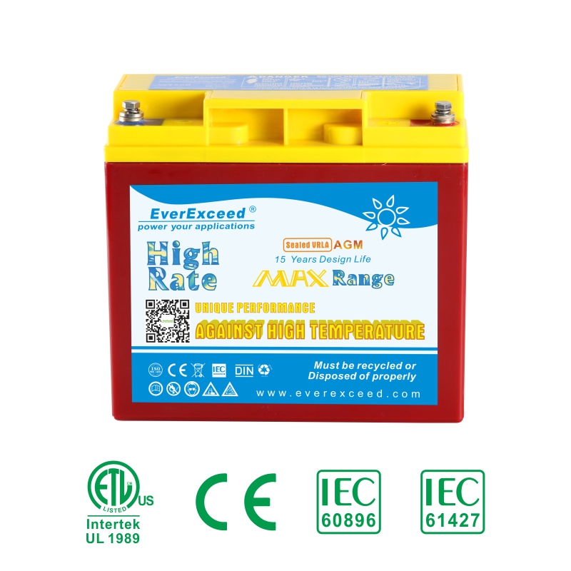 High rate high temperature UPS battery