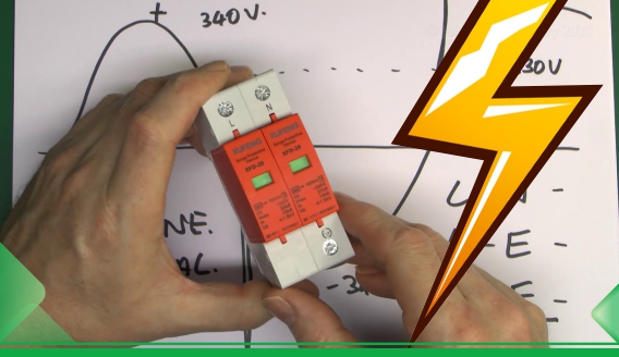 What is the difference between the 8/20us waveform and the 10/350us waveform in surge protective devices (SPD)