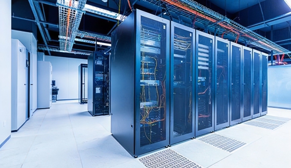 Why should the data room be equipped with a rack-mounted inverter power supply