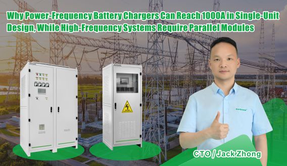 Why Power-Frequency Battery Chargers Can Reach 1000A in Single-Unit Design, While High-Frequency Systems Require Parallel Modules
