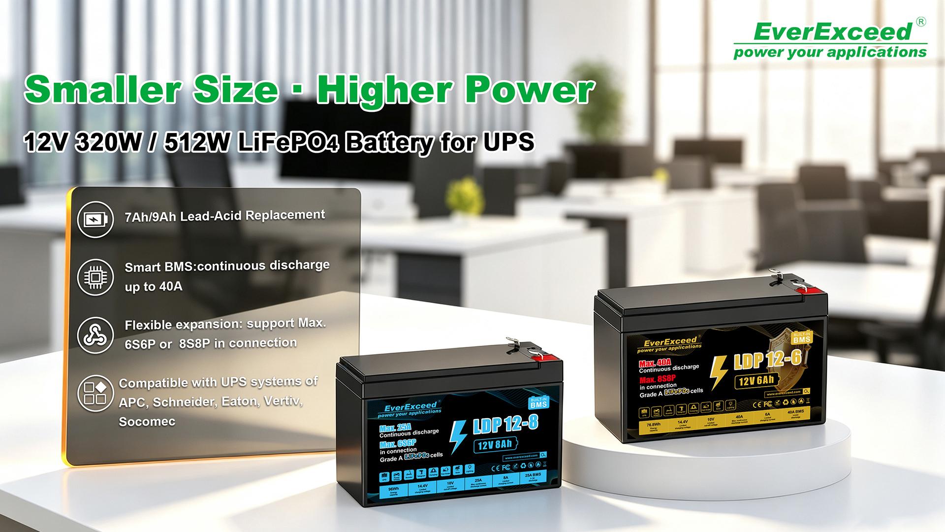 EverExceed 12V LiFePO₄ Battery for UPS Systems