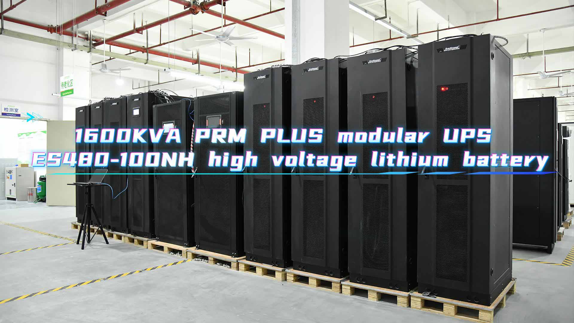 EverExceed 1600kVA Modular UPS + 480V High Voltage Lithium Battery System for Data Center Applications