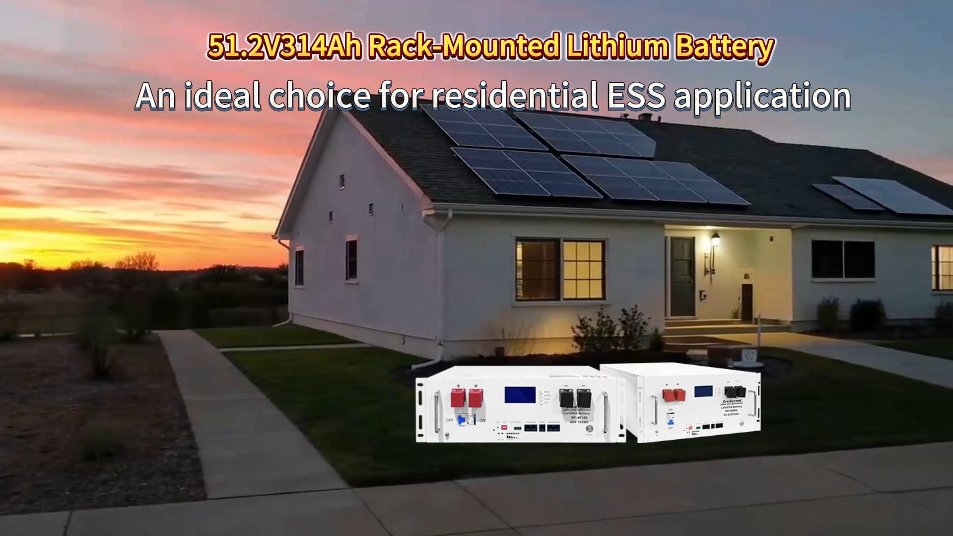 EverExceed 51.2V314Ah 16kWh EP series Rack Mounted Lithium Battery