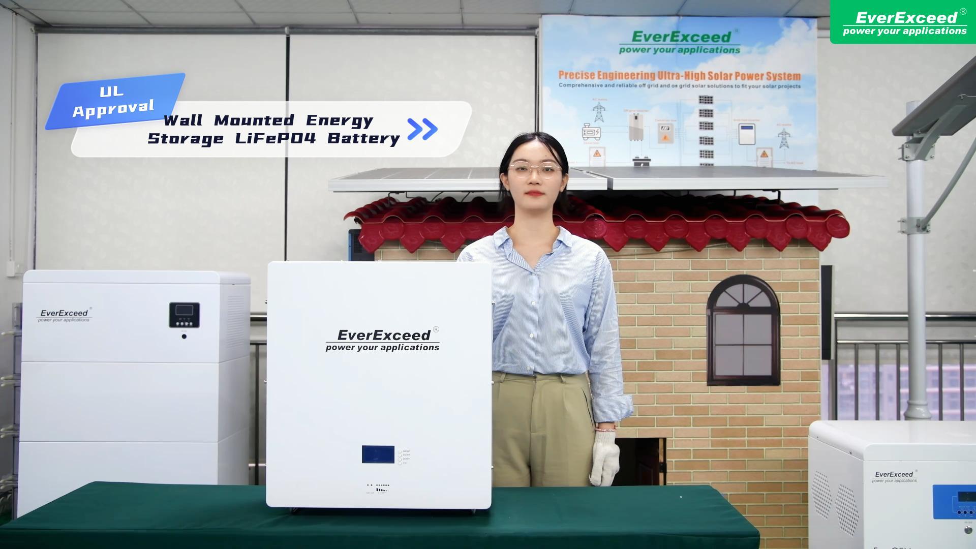 UL Approval Wall Mounted Energy Storage LiFePO4 Battery