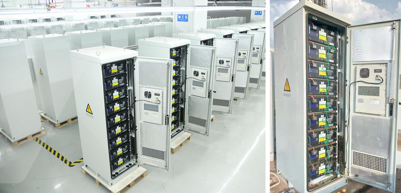 More than 1000 set Lithium Batteries with Outdoor Cabinet For the African Telecom Project